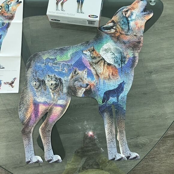 Howlin Wolves 🐺 🌕 Dreamy Wilderness Puzzle 🧩 350 Pieces FUN 🤩 brain 🧠 games! - Picture 4 of 17